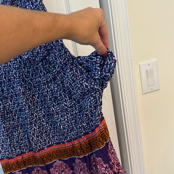 Strappy bohemian print summer dress, size M - Picture 5 of 5